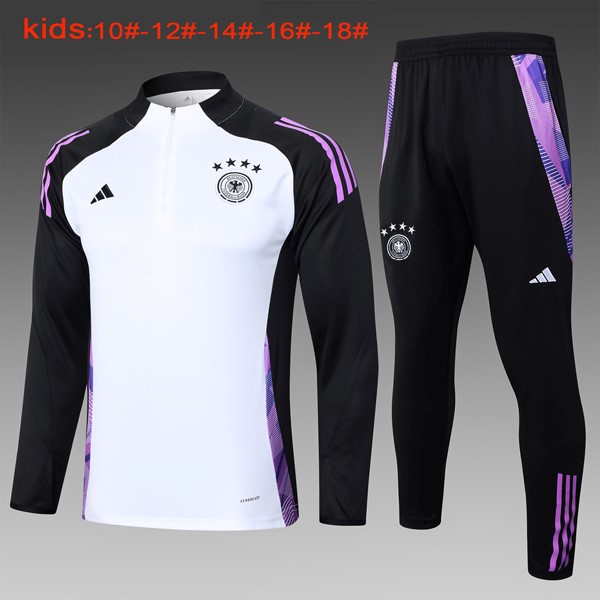 Niños Sudadera De Training Alemania 2024-25 Blanco Negro 3